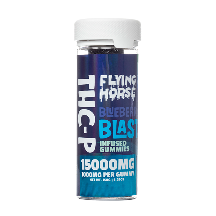 flying horse thcp gummies 15000mg blueberry blast (1) flying horse delta gummies